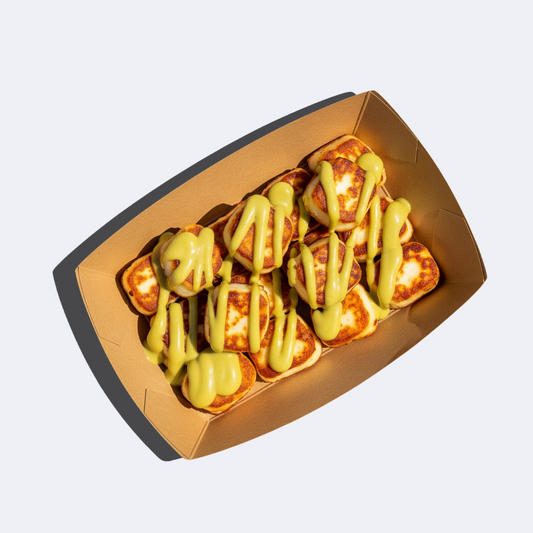 Halloumi bites pistachio