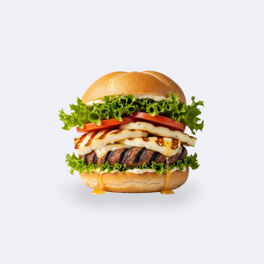 Halloumi & burger sandwich