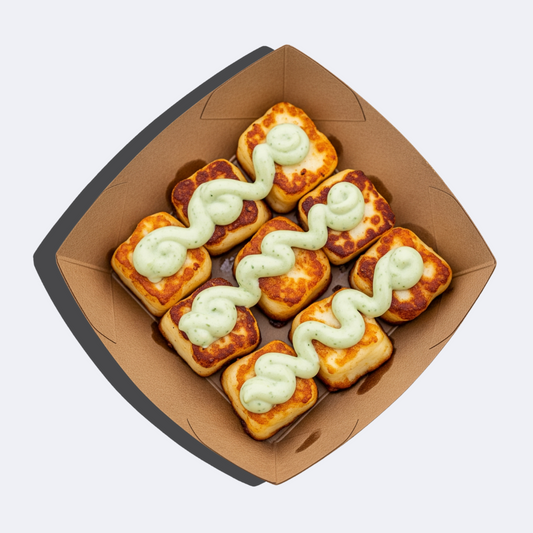 Halloumi bites pesto